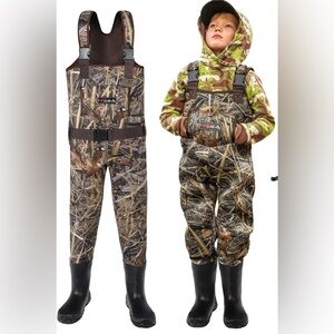 BNWT HISEA Chest Waders waterproof Kids Camo size 6/7 $89
